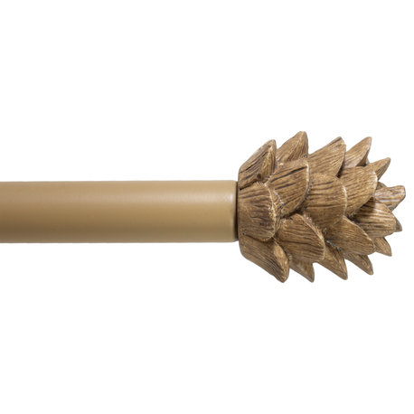 3/4" Pinecone Adjustable Curtain Rod, Cottage, 28"-48"