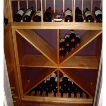 Lower Back Wall High Reveal Display Row and Solid X Bin Wine Racks Dallas, Texas
