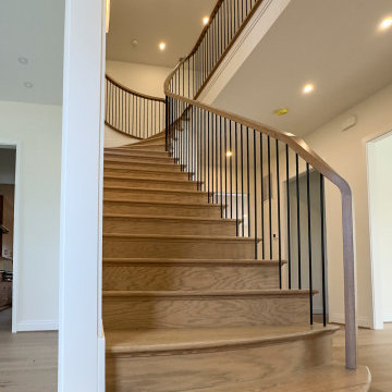 Project #144 | Slightly Curved Transitional Staircase