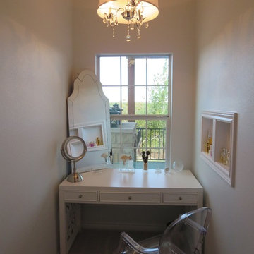 Transitional master bedroom, Austin, TX