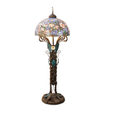 Meyda Lighting 49874 73"H Tiffany Magnolia Nouveau Floral Floor Lamp