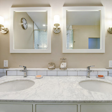 Trendy Attic Development in a 1926 Home