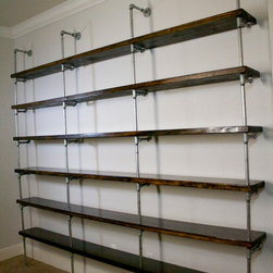 Various custom shelving completed - Bookcases