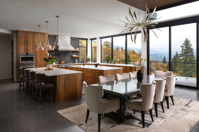 Inspiration for a modern dining room remodel in Portland