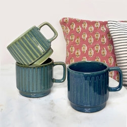 Ceramic Lined Mugs - Tea Cups