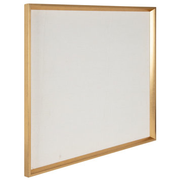 Calter Framed Linen Fabric Pinboard, Gold 29.5x29.5