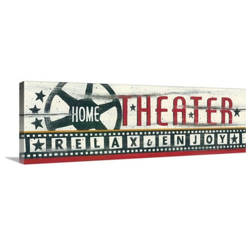 "Home Theater" Wrapped Canvas Art Print, 36"x12"x1.5"