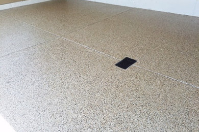 Vinyl chip polyaspartic floors