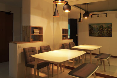This is an example of an asian dining room in Singapore.
