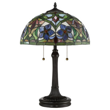 Roseto QZLMP55 Holmes 2 Light 24" Tall Buffet Style Table Lamp - Vintage Bronze