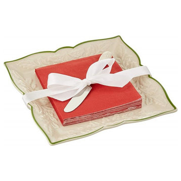 Hosting the Holiday 3-piece Carved Napkin Tray Set by Lenox