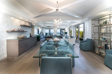 Beach style dining room photo in Miami