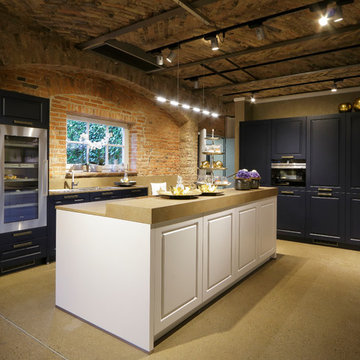 blue vintage kitchen
