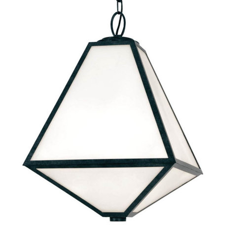 Brian Patrick Flynn - Glacier Outdoor 3 Light Black Charcoal Chandelier