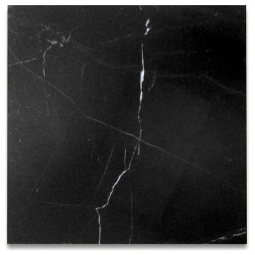 Nero Marquina Black Marble 12x12 Tile Honed, 100 sq.ft.