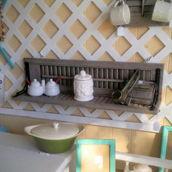 Reclaimed Shutter Shelf - Wall Decor