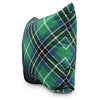 Mad for Plaid Navy Blue Holiday Print Decorative Outdoor Throw Pillow, 20"