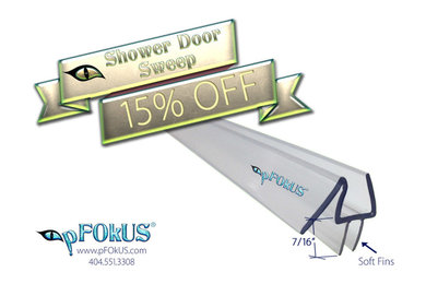 Get 15% OFF on Frameless Shower Door Sweeps - pFOkUS