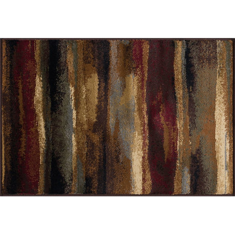 Dakota Contemporary Abstract Area Rug, Multi-Color, 2'x3'