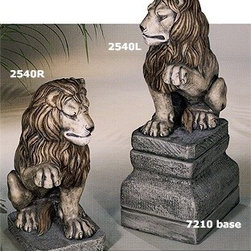 Lion (Right or Left Paw Up) Statue - Garden Statues And Yard Art
