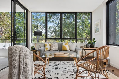 Photo of a contemporary living room in Sydney.