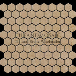 Crema Marfil Marble 1" Hexagon Mosaic Tile Polished - Products