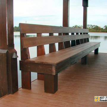 New Two Story Dock With Hip Roof Over a Boat Slip, Maitland FL.