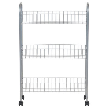 Chrome Storage Cart with Casters