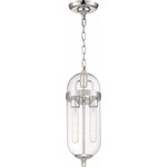 Nuvo Lighting - Nuvo Lighting 60/6932 Fathom - 2 Light Pendant - Fathom; 2 Light; Pendant Fixture; Vintage Brass FiFathom 2 Light Penda Polished Nickel Clea *UL Approved: YES Energy Star Qualified: n/a ADA Certified: n/a  *Number of Lights: Lamp: 2-*Wattage:60w T9 Medium Base bulb(s) *Bulb Included:No *Bulb Type:T9 Medium Base *Finish Type:Polished Nickel