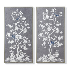 Starling Giclee Set of 2 - Screens And Room Dividers