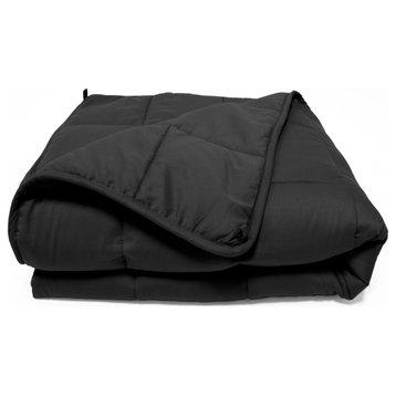 Luxury Soft Quilted Blanket Sofa Bed Throw, Black, 60"x80" 15lbs