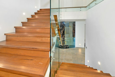 Design ideas for a modern staircase in Brisbane.