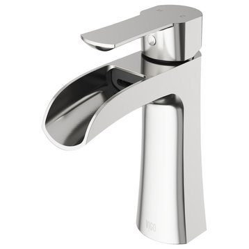 VIGO Paloma Single Hole Bathroom Sink Faucet, Brushed Nickel