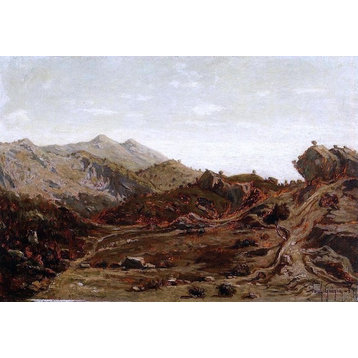 Paul-Camille Guigou the Hills of Saint-Loup 18"x27" Premium Canvas Print