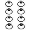 8 Ring Pulls Black Wrought Iron Mission Style Set of 8 |