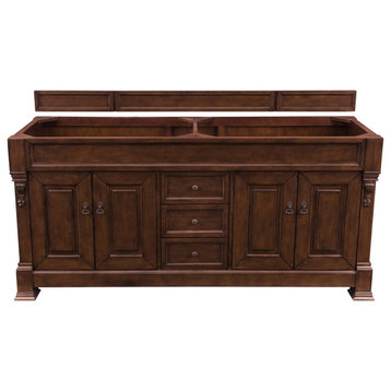 Brookfield 72" Warm Cherry Double Vanity Cabinet Only