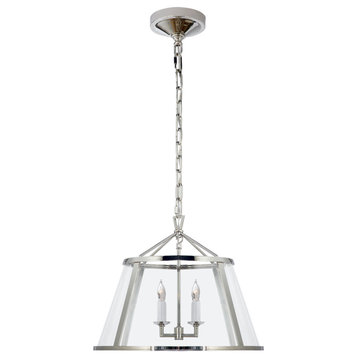 Darlana 16" Pendant in Polished Nickel with Clear Glass