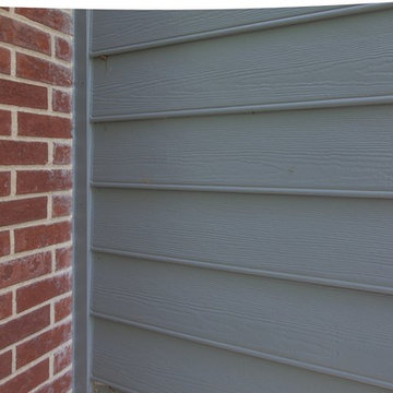Beautiful Boothbay Blue James Hardie siding installed in Wheaton Illinois
