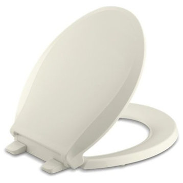 Kohler Cachet Quick-Release With Grip-Tight Round-Front Toilet Seat, Biscuit