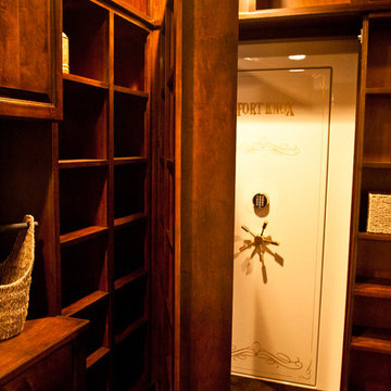 Holbrook residence, hidden bookcase