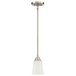 Craftmade Lighting - Craftmade Lighting 41991-BNK Grace, 1-Light Mini Pendant, 5"W 4 - Grace 1 Light Mini Pendant in EspressoThe GracGrace One Light Mini Brushed Polished Nic *UL Approved: YES Energy Star Qualified: n/a ADA Certified: n/a  *Number of Lights: 1-*Wattage:60w Medium Base bulb(s) *Bulb Included:No *Bulb Type:Medium Base *Finish Type:Brushed Polished Nickel