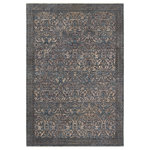 Jaipur Living - Feronia Oriental Blue/ Cream Area Rug 8'X10' - Intricate designs and fresh colorways define the updated traditional style of the Solene collection. The Feronia design features an intricate scrolling pattern in cool hues of blue, cream, black, green, and brown. This inviting area rug incorporates short cream fringe for an authentic feel. The polyester fibers easily withstand high traffic areas, kids, and pets while maintaining style and a soft hand.