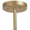 LNC 6-Light Modern Matte Gold Globe Clear Glass Semi-Flush Mount