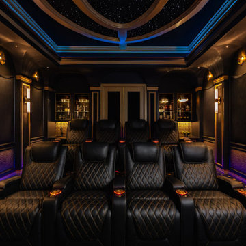 Private Home Cinema with a Fiber-Optic Star Ceiling