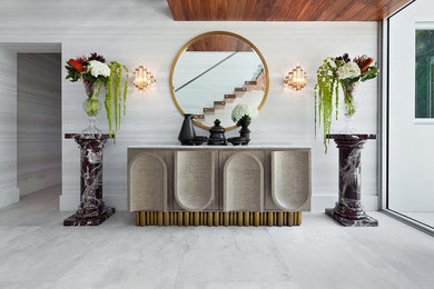Inspiration for a contemporary entryway remodel in Miami