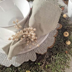 Icelandia Pearl Trimmed Napkin - Napkins
