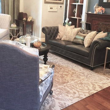 Traditional Charcoal Living Room