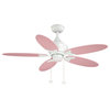 Vaxcel Lighting FN44322W 44 in. Alice Ceiling Fan in White - blades Included