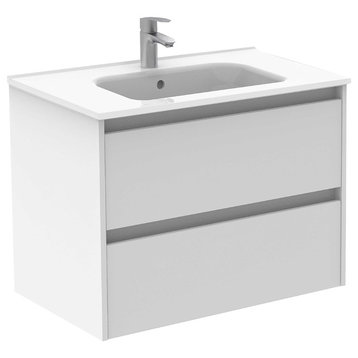 Sansa Modern Floating Bath Vanity Sensation White, 32 inch