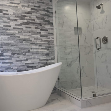 White Bathroom Remodel Sherman oaks ca